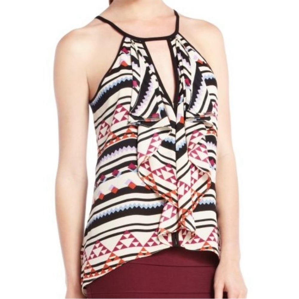 BCBGMaxAzria Multicolor Geometric Tank Top XS